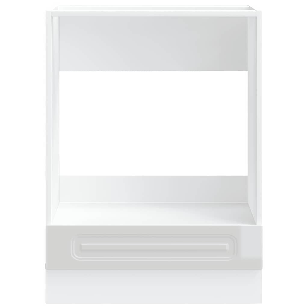 ντουλάπι φούρνου vidaXL "Kalmar" Υψηλή στιλπνότητα λευκό