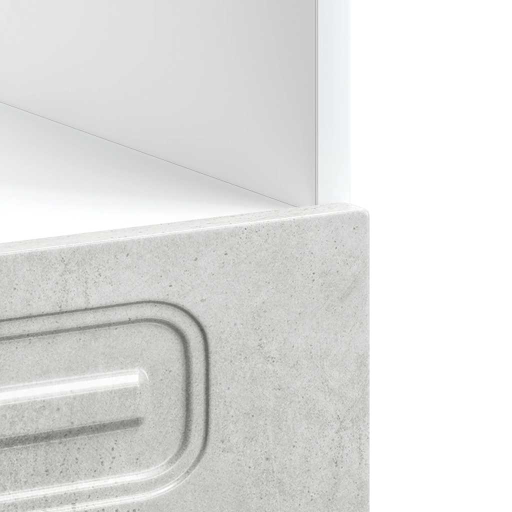 vidaXL Ντουλάπι φούρνου "Kalmar" Σκυρόδεμα Γκρι Ξύλινο