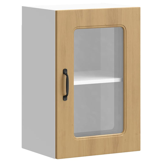 vidaXL Ντουλάπι κουζίνας με γυάλινη πόρτα "Kalmar" Artisan Oak