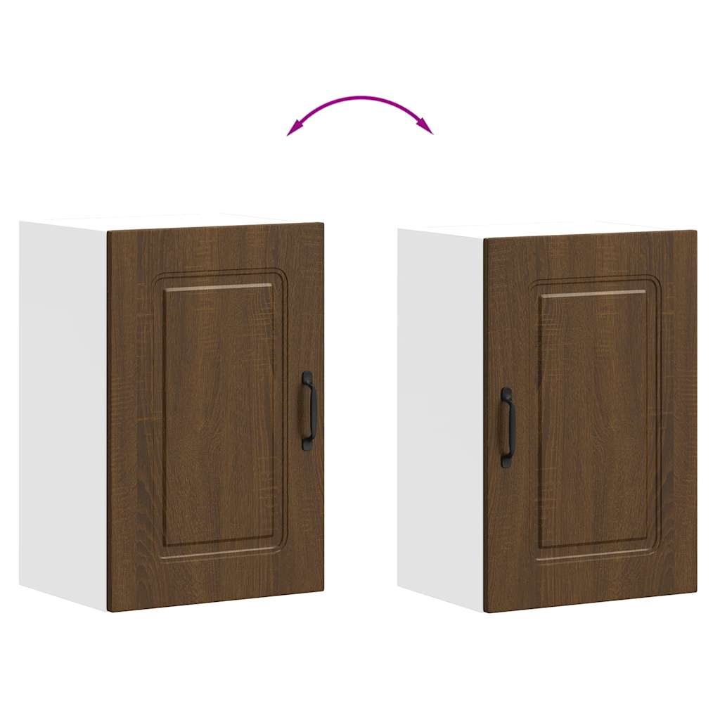 vidaXL ντουλάπι τοίχου κουζίνας "Kalmar" Καφέ δρυς από ξύλο μηχανής