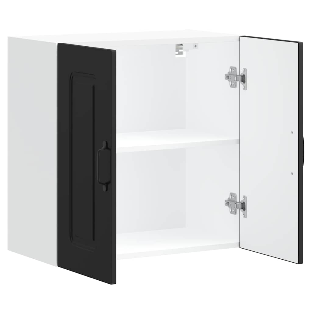 vidaXL ντουλάπι τοίχου κουζίνας "Kalmar" Μαύρο κατασκευασμένο ξύλο