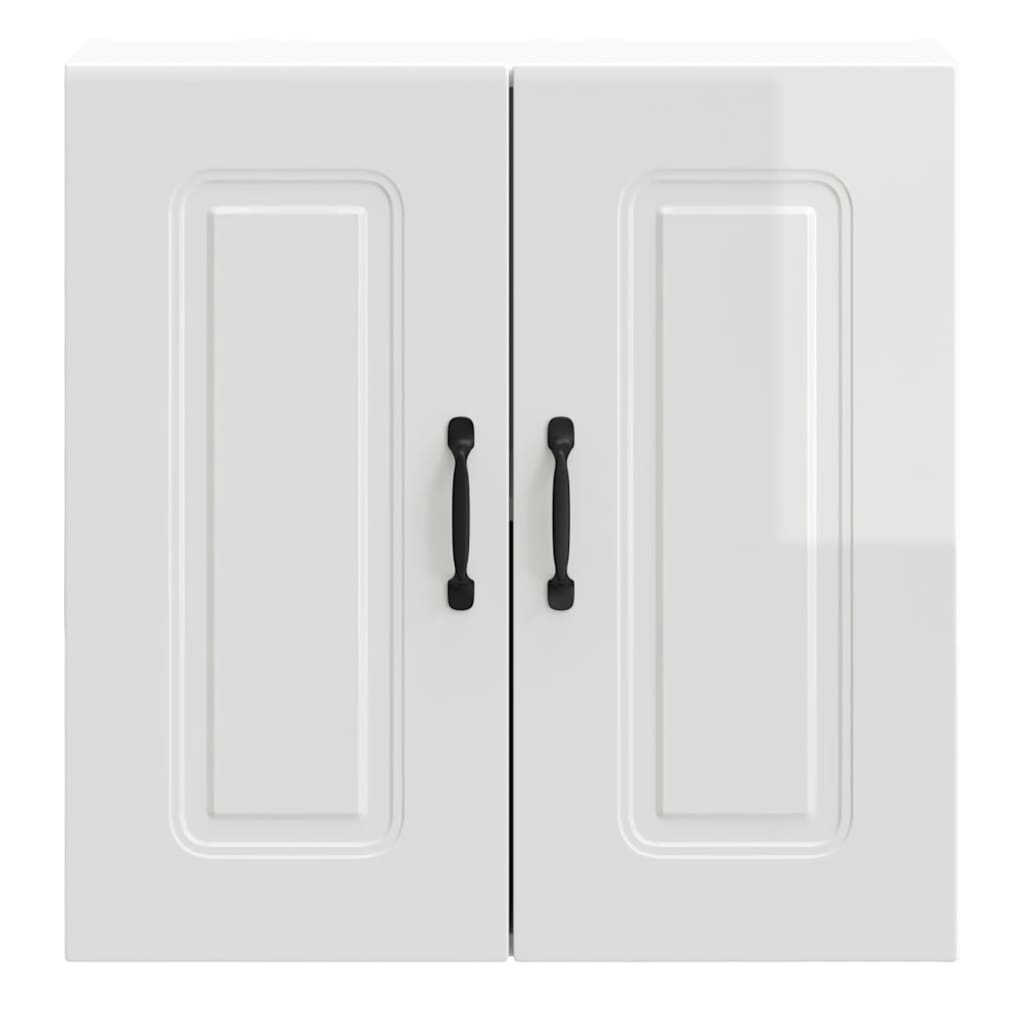 vidaXL ντουλάπι τοίχου κουζίνας "Kalmar" Υψηλή στιλπνότητα λευκό