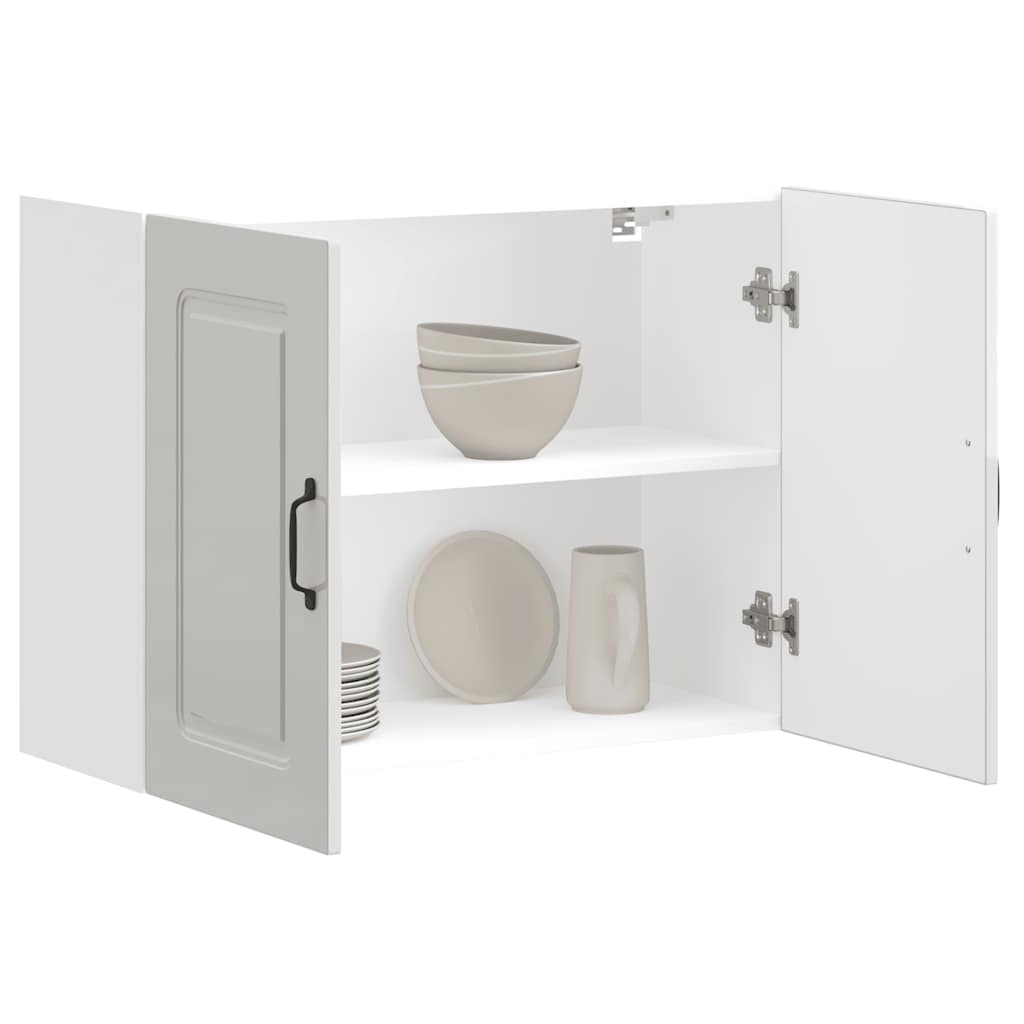 vidaXL ντουλάπι τοίχου κουζίνας "Kalmar" Υψηλή στιλπνότητα λευκό