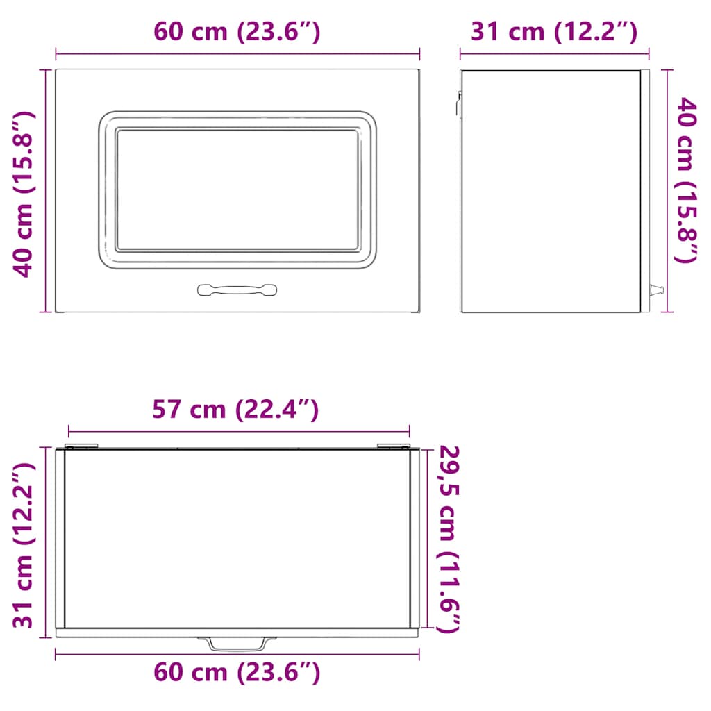 vidaXL ντουλάπι τοίχου κουζίνας "Kalmar" Λευκό κατασκευασμένο ξύλο