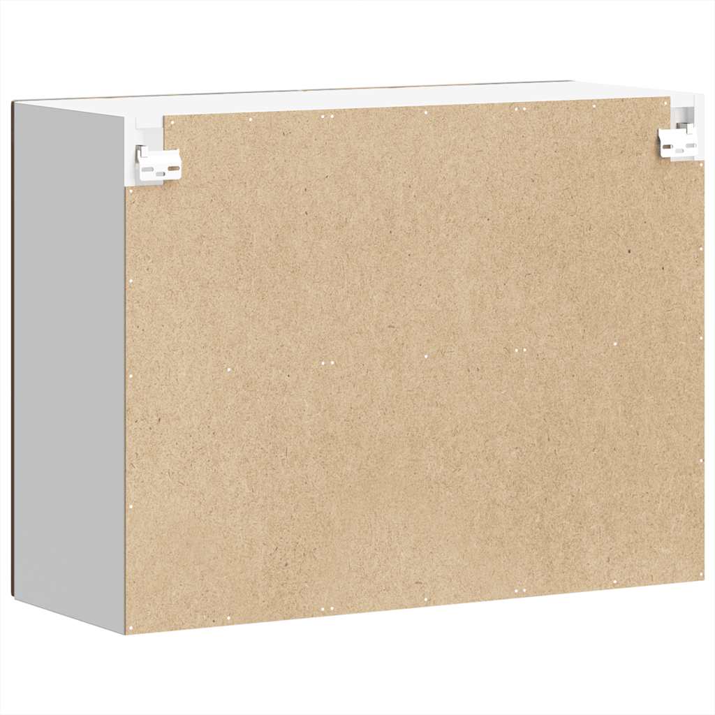 vidaXL Ντουλάπι Κουζίνας με Γυάλινη Πόρτα "Kalmar" από Καπνιστή Δρυ με Τεχνητή Δρύ