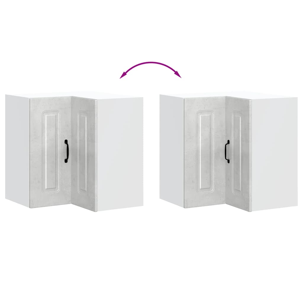 vidaXL Γωνιακό ντουλάπι τοίχου κουζίνας "Kalmar" Σκυρόδεμα