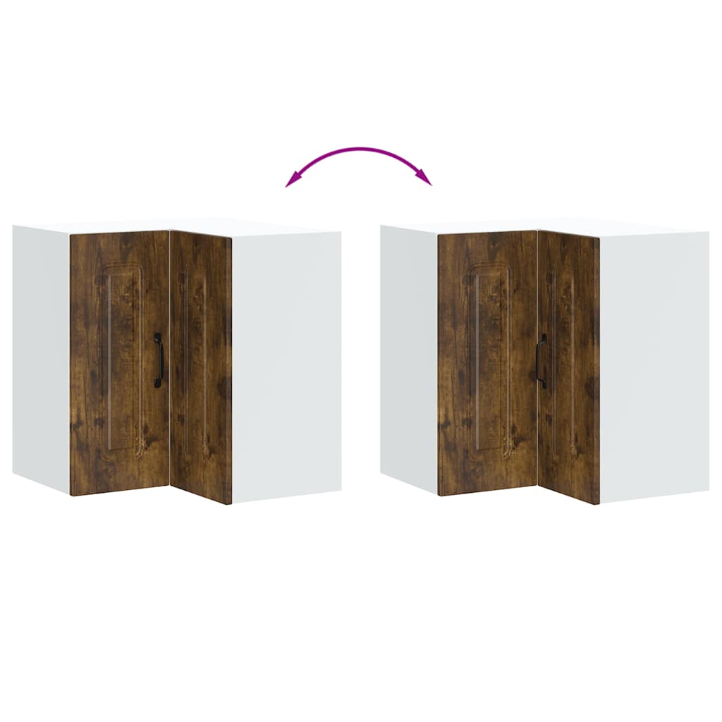 vidaXL Γωνιακό ντουλάπι κουζίνας "Kalmar" Καπνιστό ξύλο δρυός