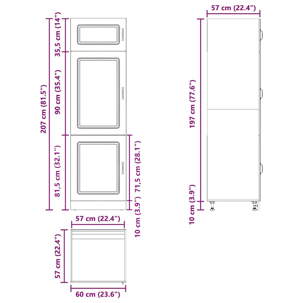 vidaXL Ντουλάπι κουζίνας "Kalmar" Λευκό μηχανουργημένο ξύλο