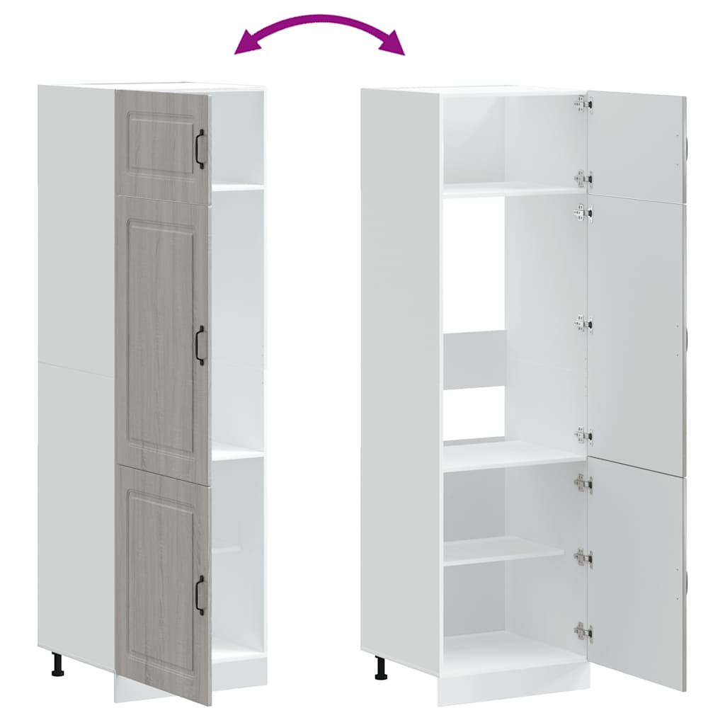 vidaXL Ντουλάπι κουζίνας "Kalmar" Γκρι Sonoma Κατασκευασμένο ξύλο