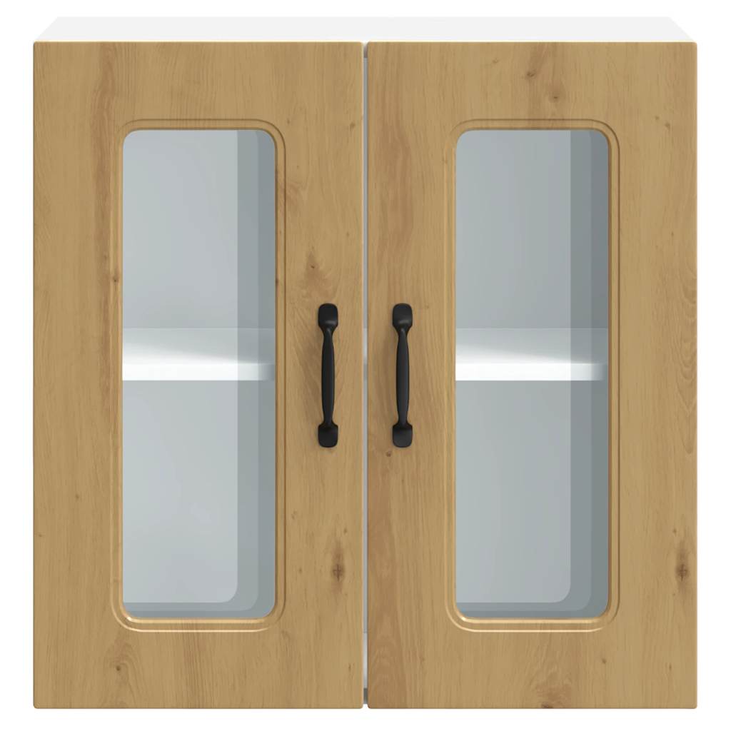 vidaXL Ντουλάπι κουζίνας με γυάλινη πόρτα "Kalmar" Artisan Oak