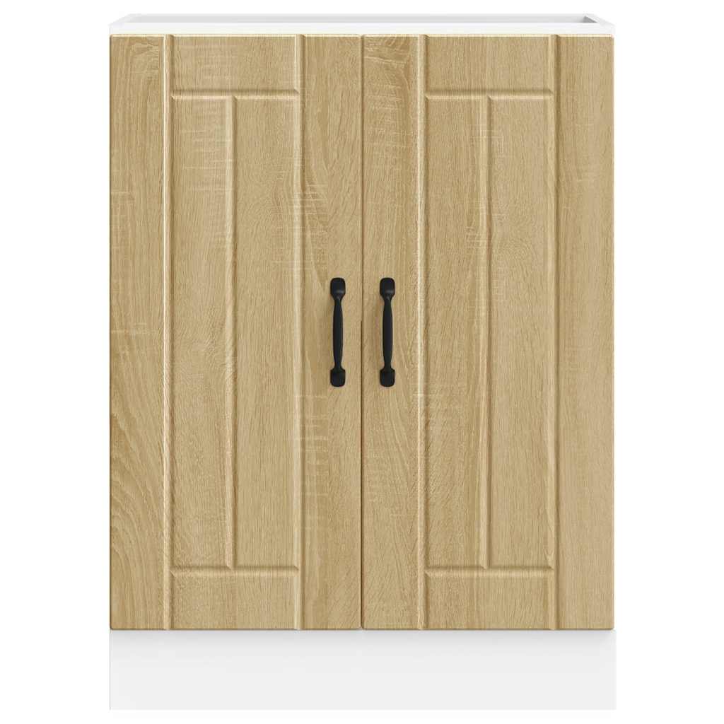 vidaXL Ντουλάπι βάσης νεροχύτη "Lucca" Sonoma Oak Engineered Wood