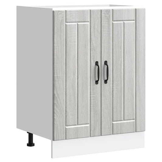 vidaXL Ντουλάπι βάσης νεροχύτη "Lucca" Γκρι Sonoma Κατασκευασμένο ξύλο
