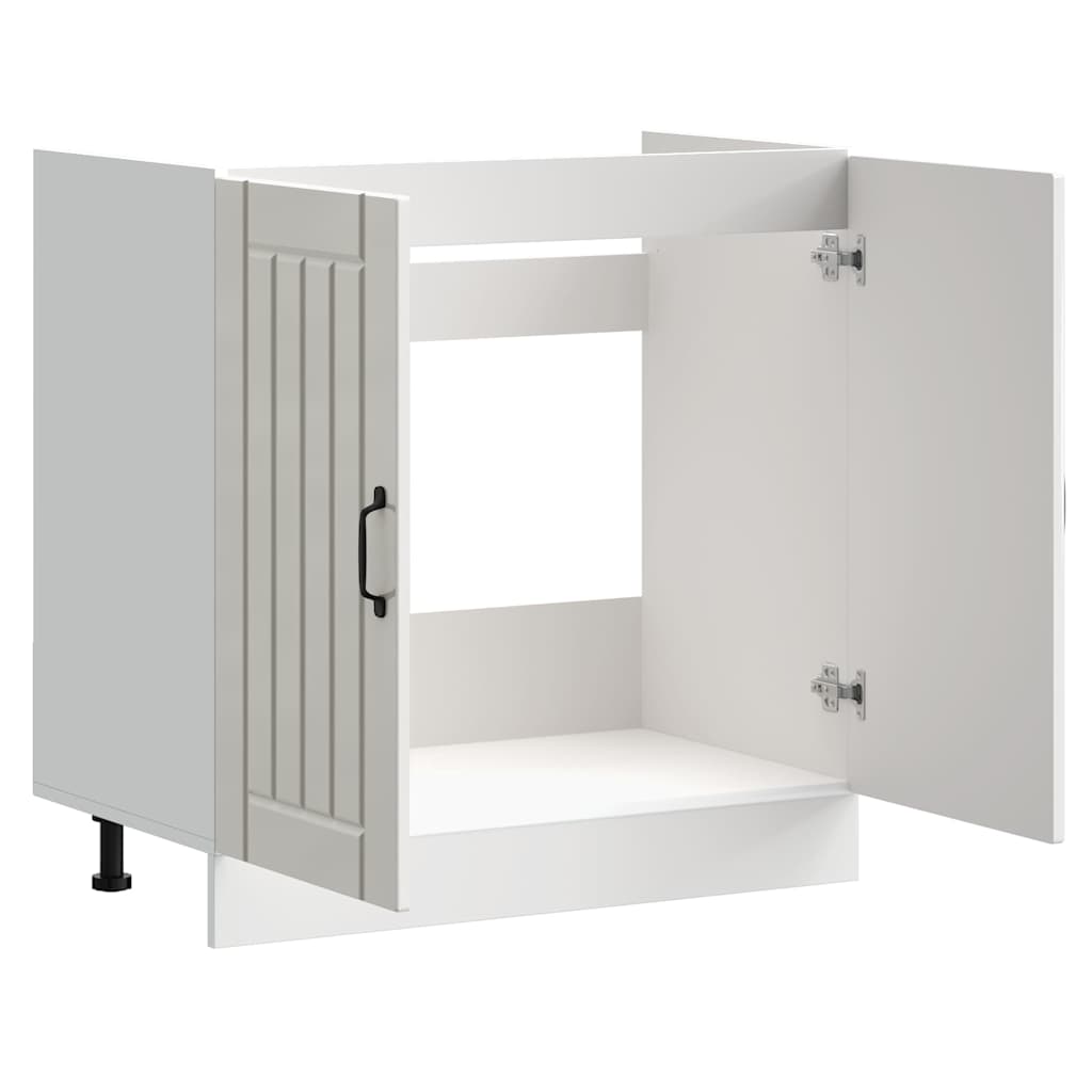 vidaXL Ντουλάπι βάσης νεροχύτη "Lucca" High Gloss White