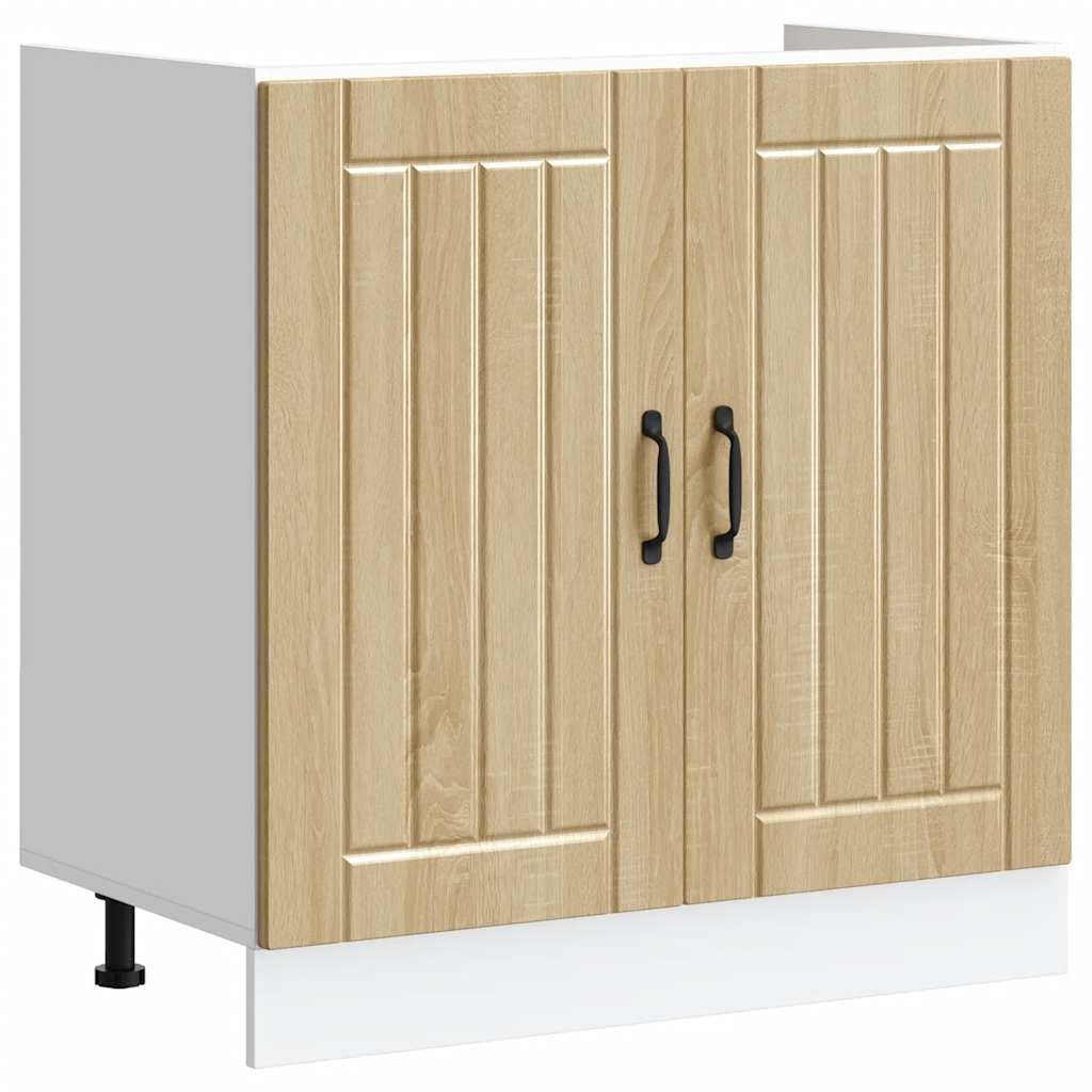 vidaXL Ντουλάπι βάσης νεροχύτη "Lucca" Sonoma Oak Engineered Wood