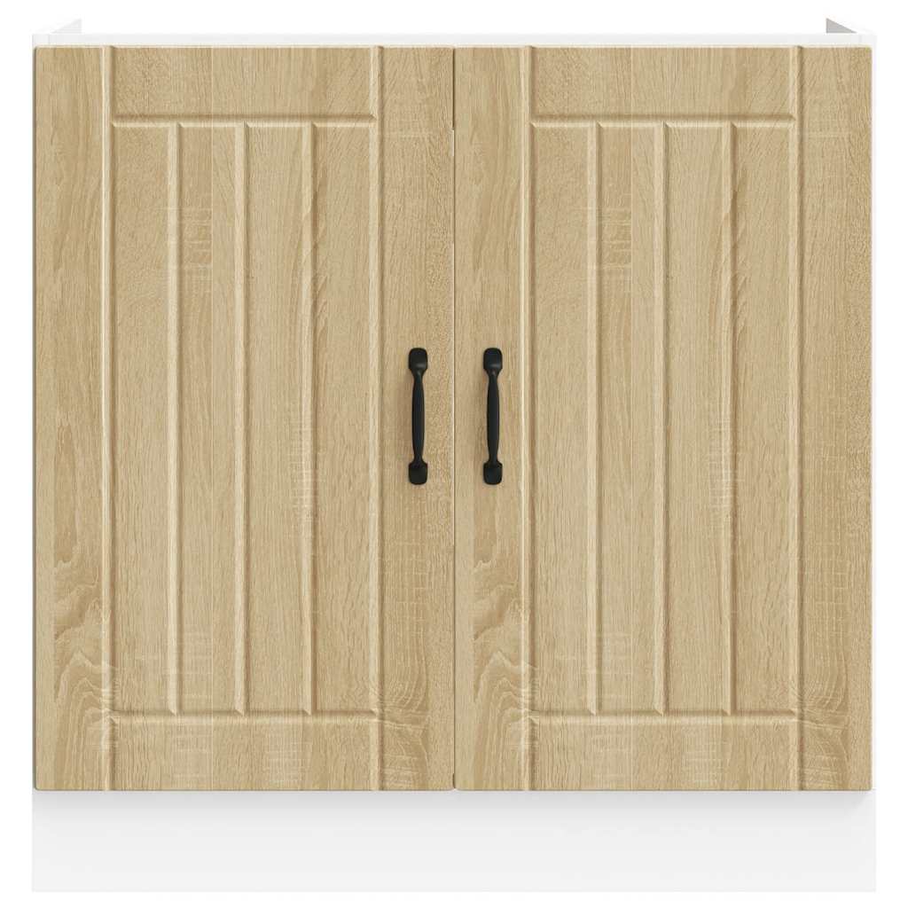 vidaXL Ντουλάπι βάσης νεροχύτη "Lucca" Sonoma Oak Engineered Wood