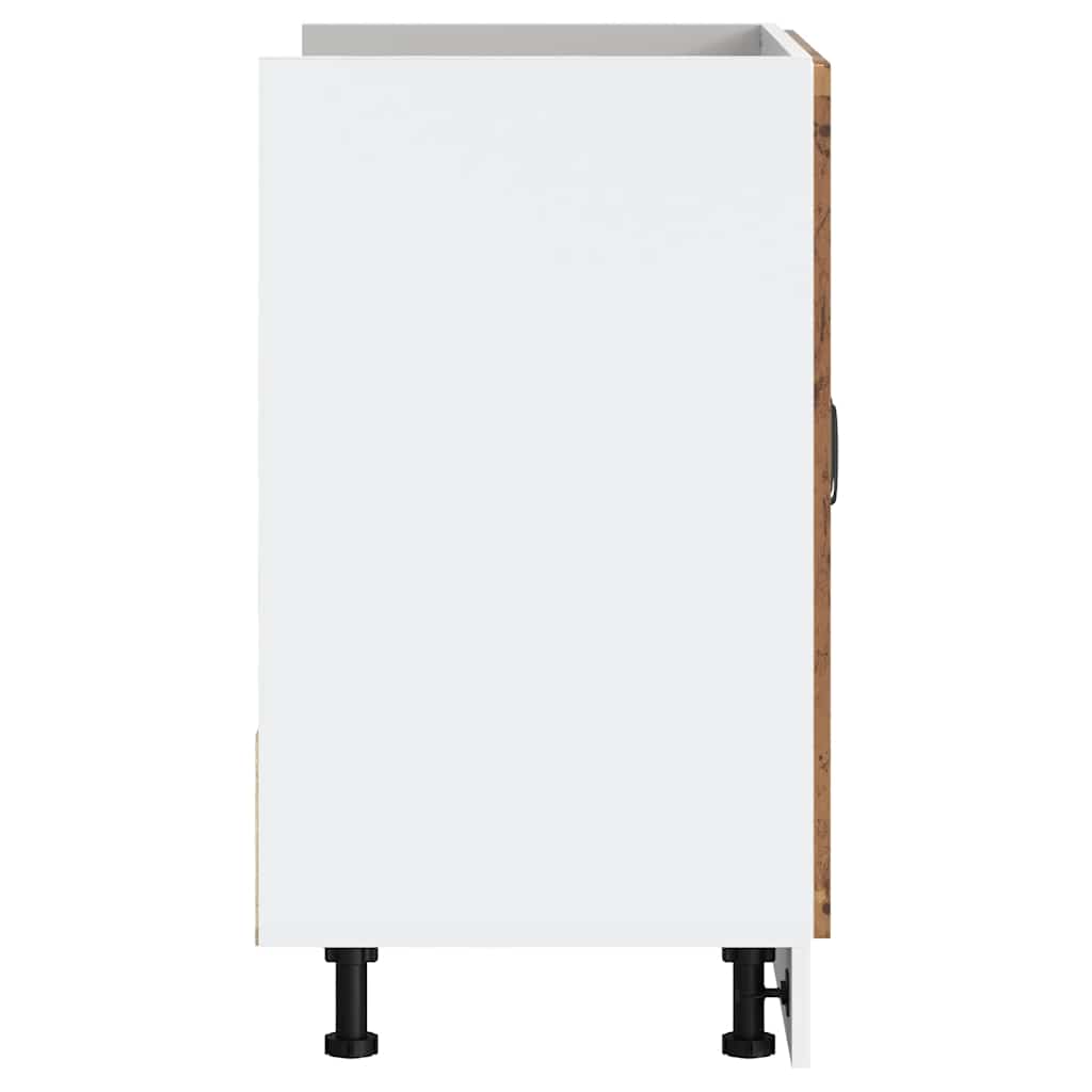 vidaXL νιπτήρας ντουλάπι βάσης "Lucca" Παλιό ξύλο μηχανουργικό ξύλο