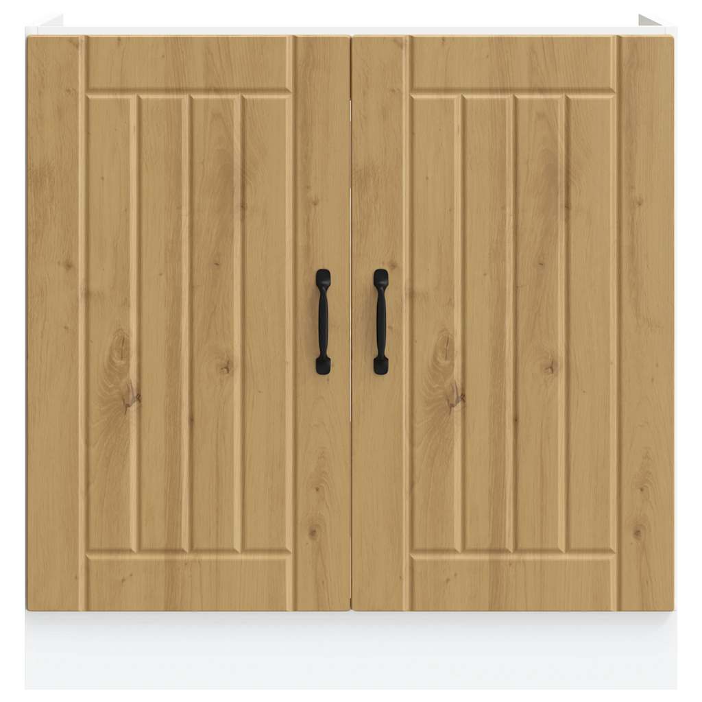 vidaXL Ντουλάπι βάσης νεροχύτη "Lucca" Artisan Oak Engineered Wood