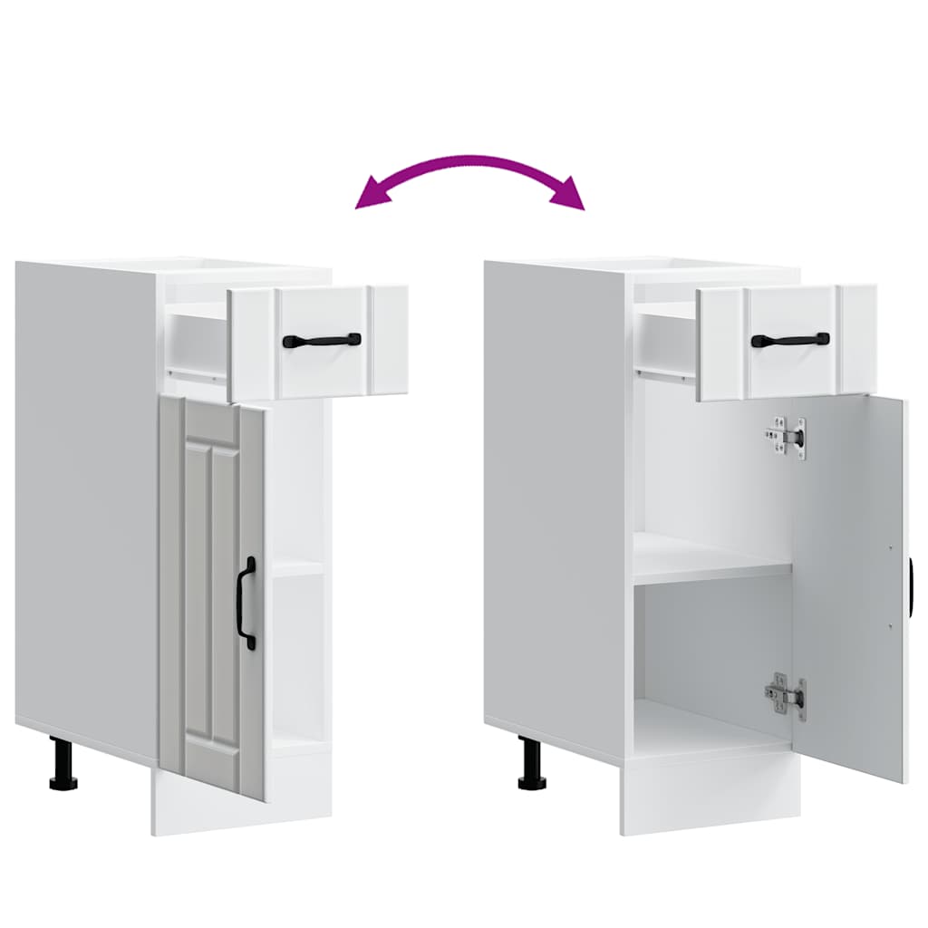 vidaXL ντουλάπι βάσης κουζίνας Lucca Λευκό κατασκευασμένο ξύλο