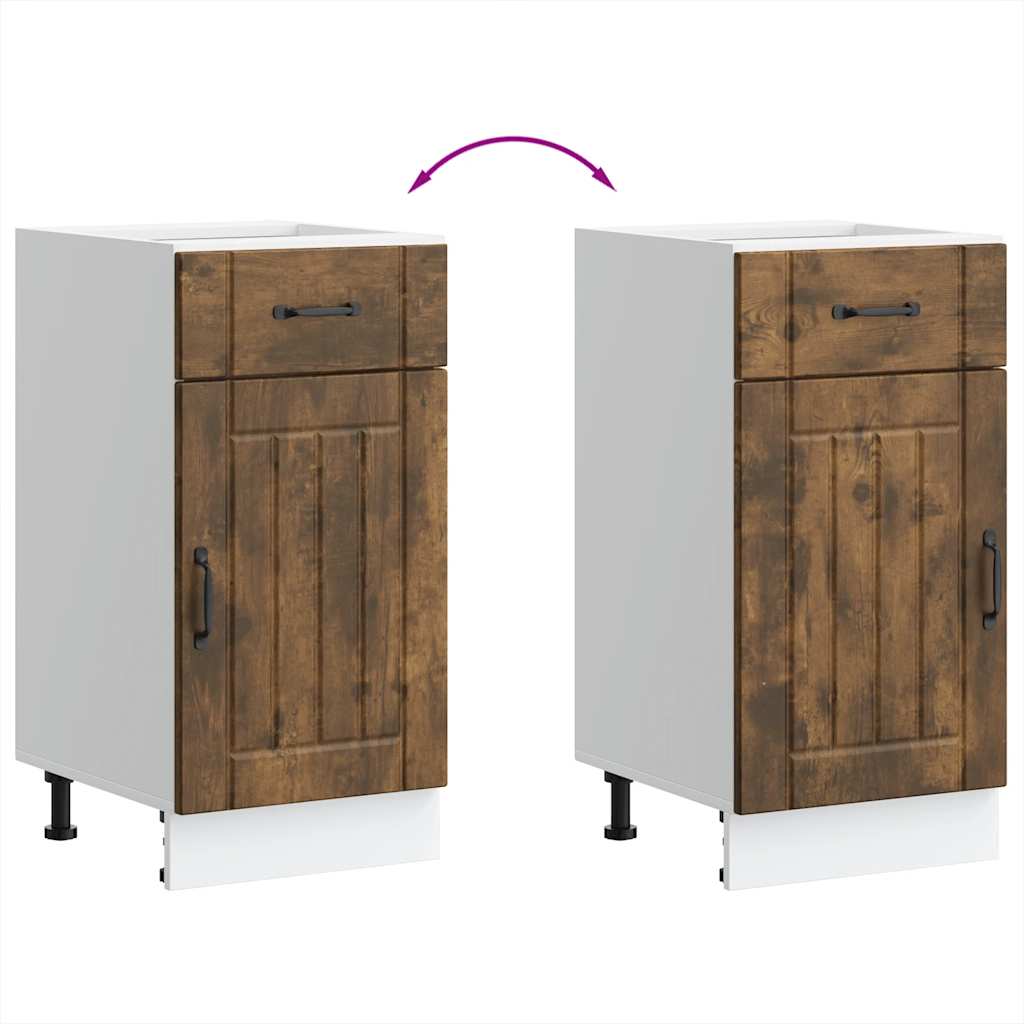 vidaXL ντουλάπι βάσης κουζίνας Lucca Καπνιστή βελανιδιά