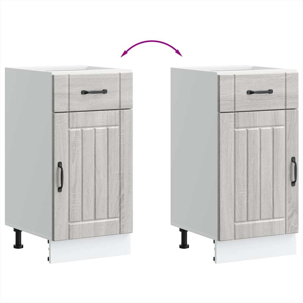 vidaXL ντουλάπι βάσης κουζίνας Lucca Γκρίζο Σονόμα κατασκευασμένο ξύλο