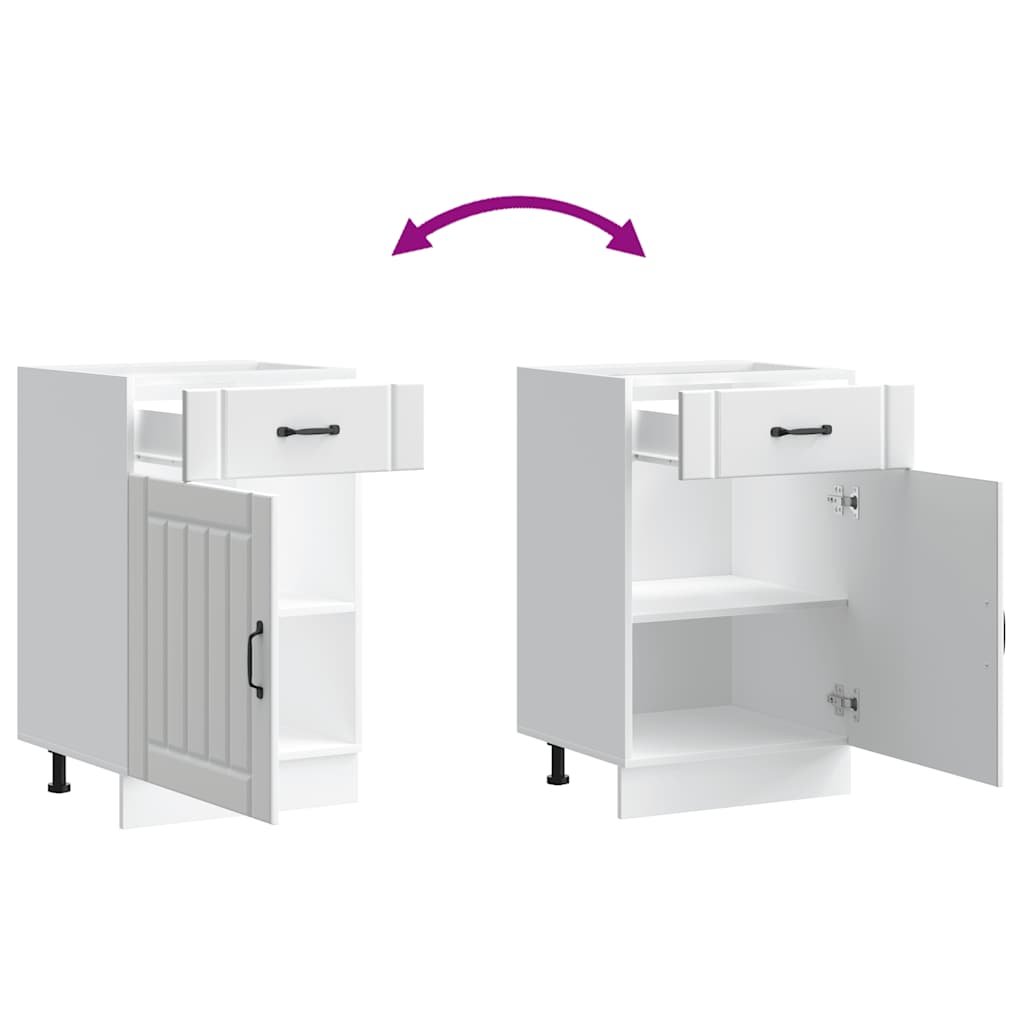 vidaXL ντουλάπι βάσης κουζίνας Lucca Λευκό κατασκευασμένο ξύλο