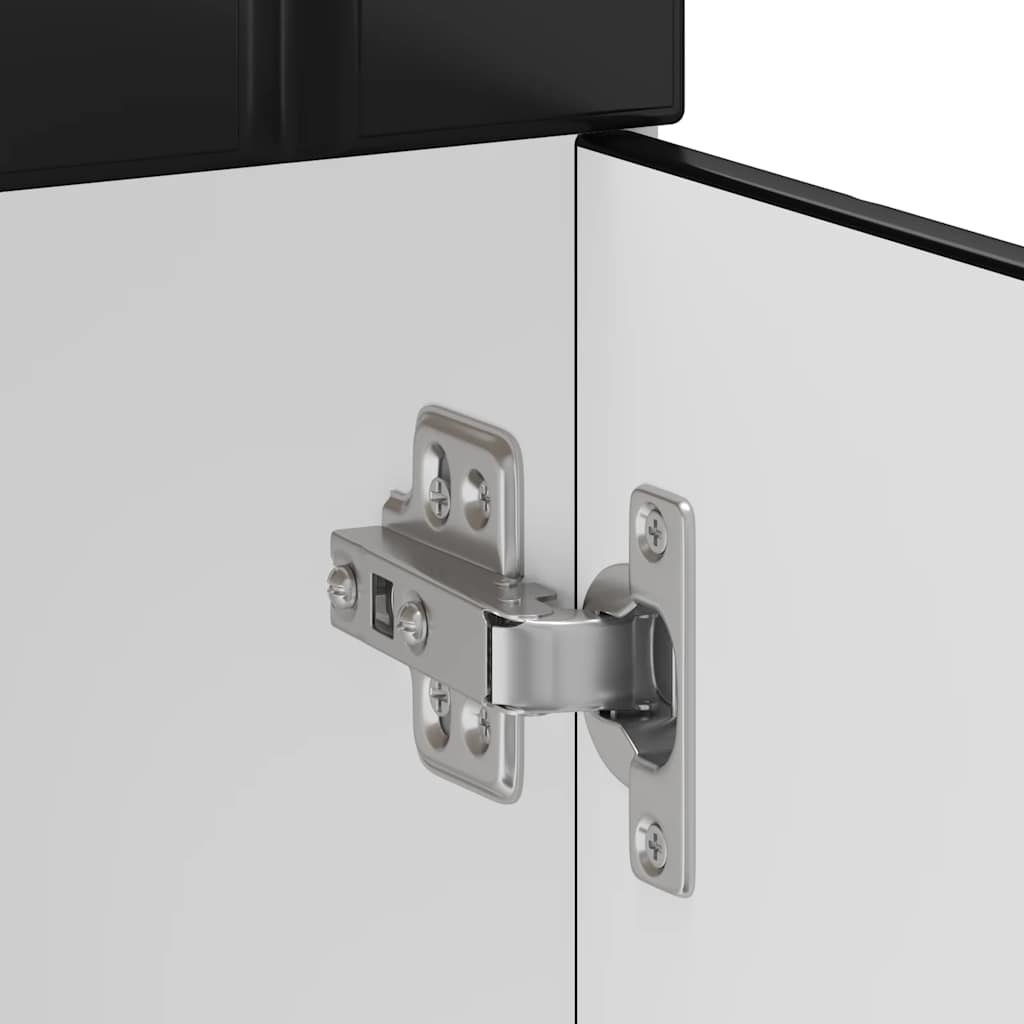 vidaXL ντουλάπι βάσης κουζίνας Lucca Μαύρο κατασκευασμένο ξύλο