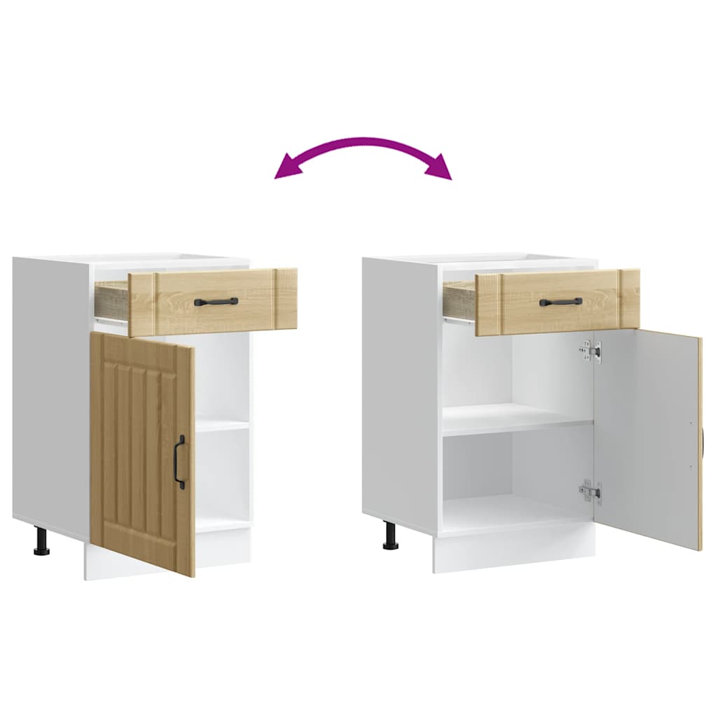 vidaXL ντουλάπι βάσης κουζίνας Lucca Δρυς sonoma κατασκευασμένο ξύλο