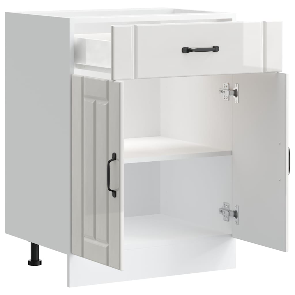 vidaXL ντουλάπι βάσης κουζίνας Lucca Λευκό Υψηλής στιλπνότητας