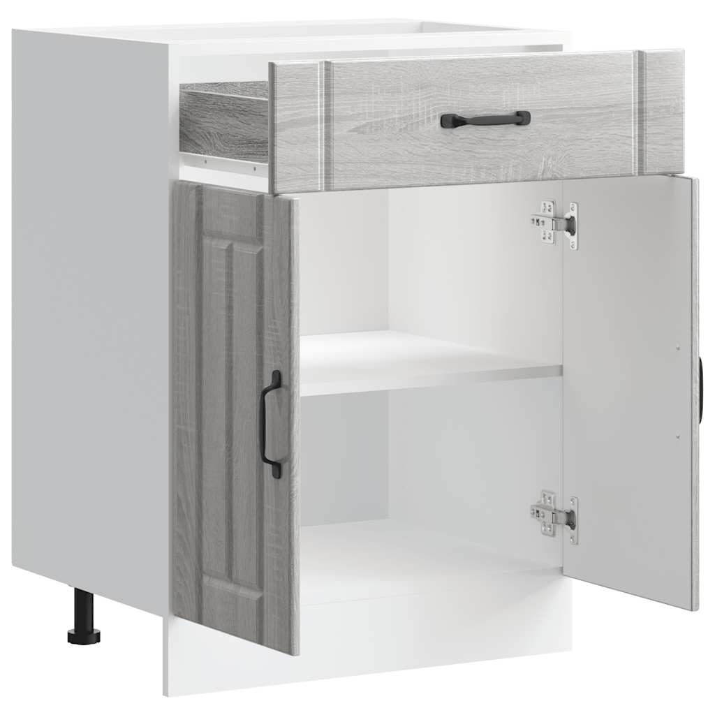 vidaXL ντουλάπι βάσης κουζίνας Lucca Γκρίζο Σονόμα κατασκευασμένο ξύλο