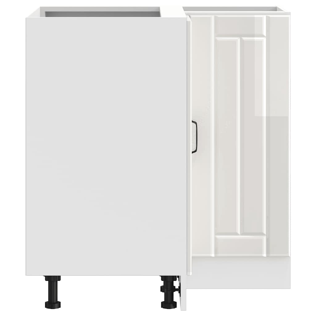 vidaXL Γωνιακό ντουλάπι βάσης κουζίνας "Lucca" High Gloss White