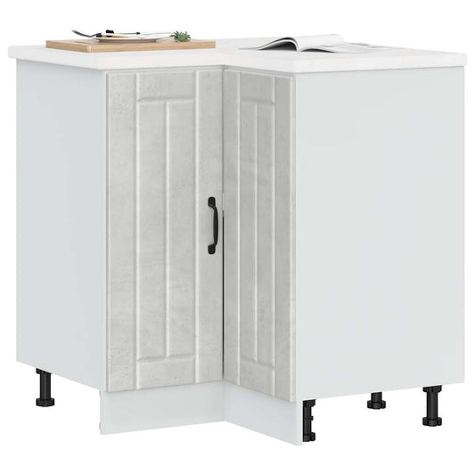 vidaXL Γωνιακό ντουλάπι βάσης κουζίνας "Lucca" Σκυρόδεμα γκρι