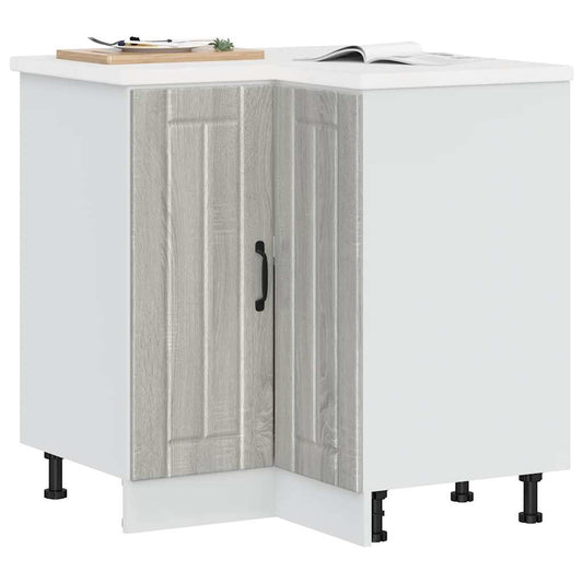 vidaXL Γωνιακό ντουλάπι βάσης κουζίνας "Lucca" Γκρι Sonoma