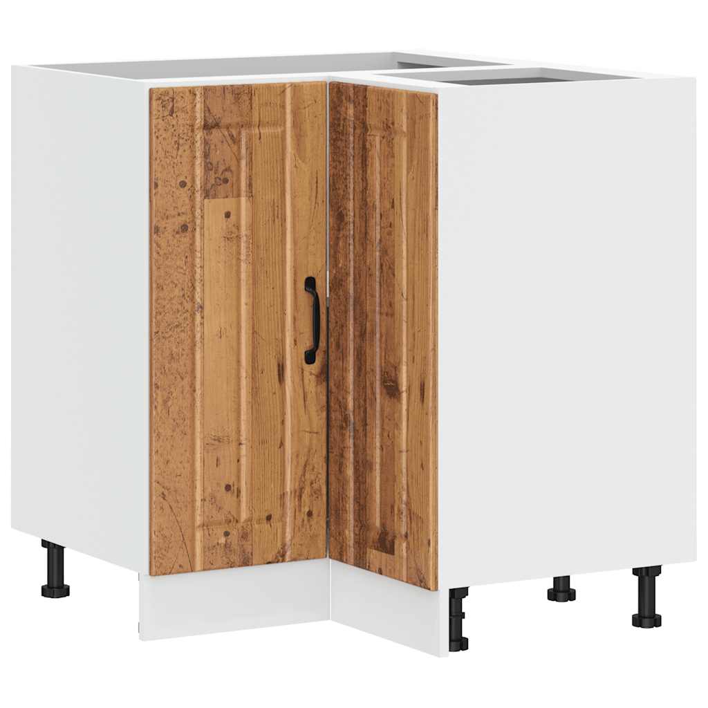vidaXL Γωνιακό ντουλάπι βάσης κουζίνας "Lucca" Παλαιό ξύλο
