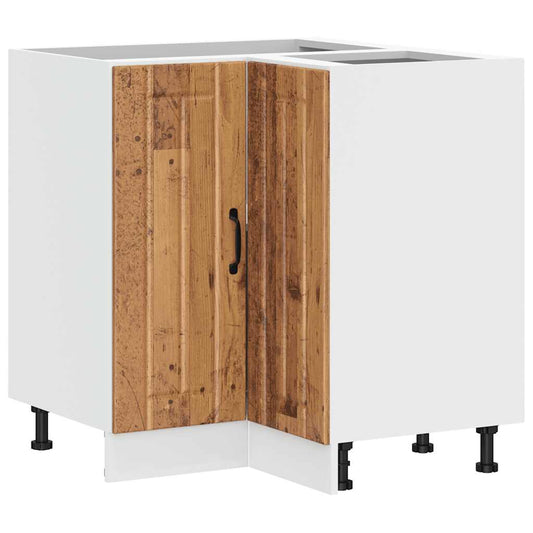 vidaXL Γωνιακό ντουλάπι βάσης κουζίνας "Lucca" Παλαιό ξύλο