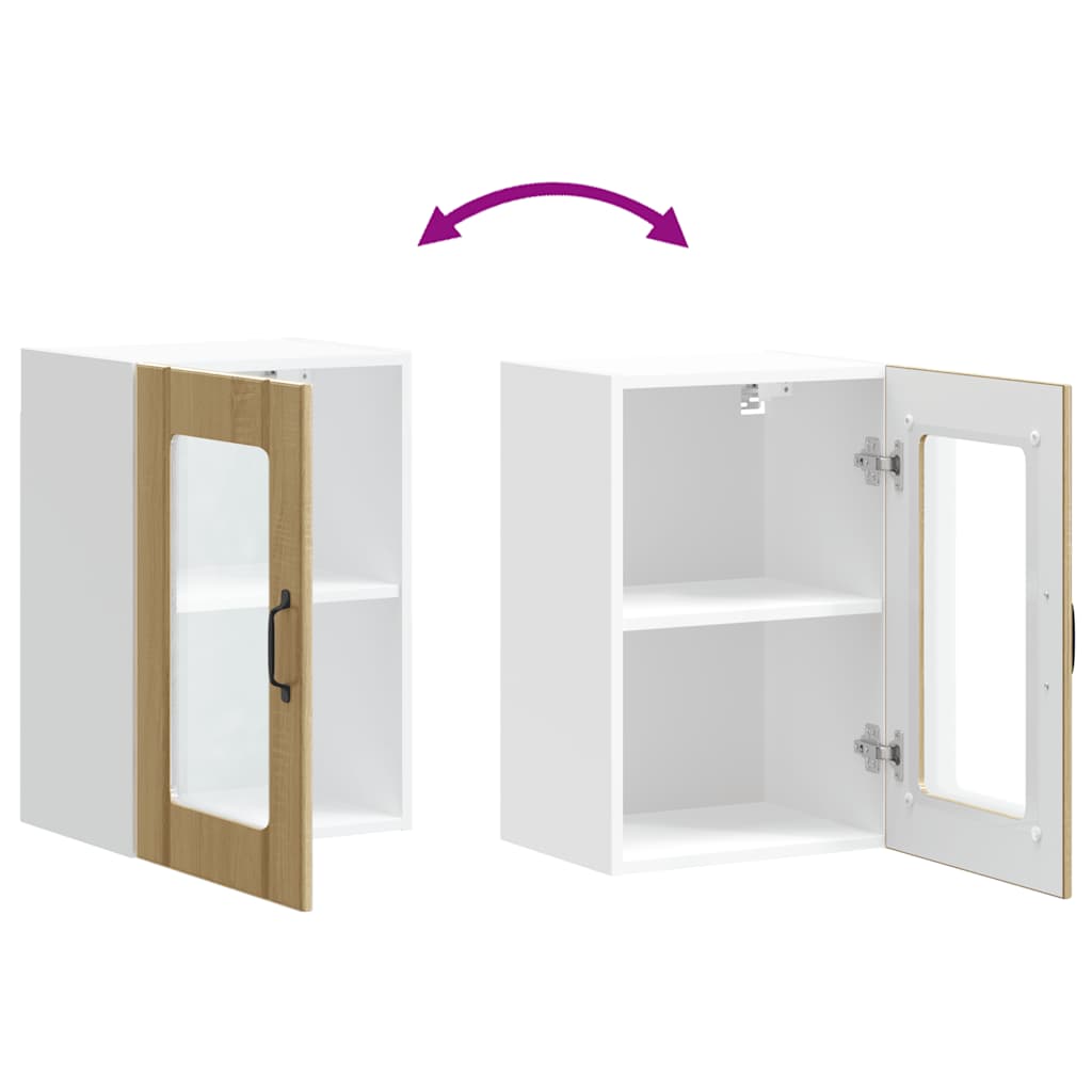 vidaXL Ντουλάπι τοίχου κουζίνας με γυάλινη πόρτα "Lucca" Sonoma Oak