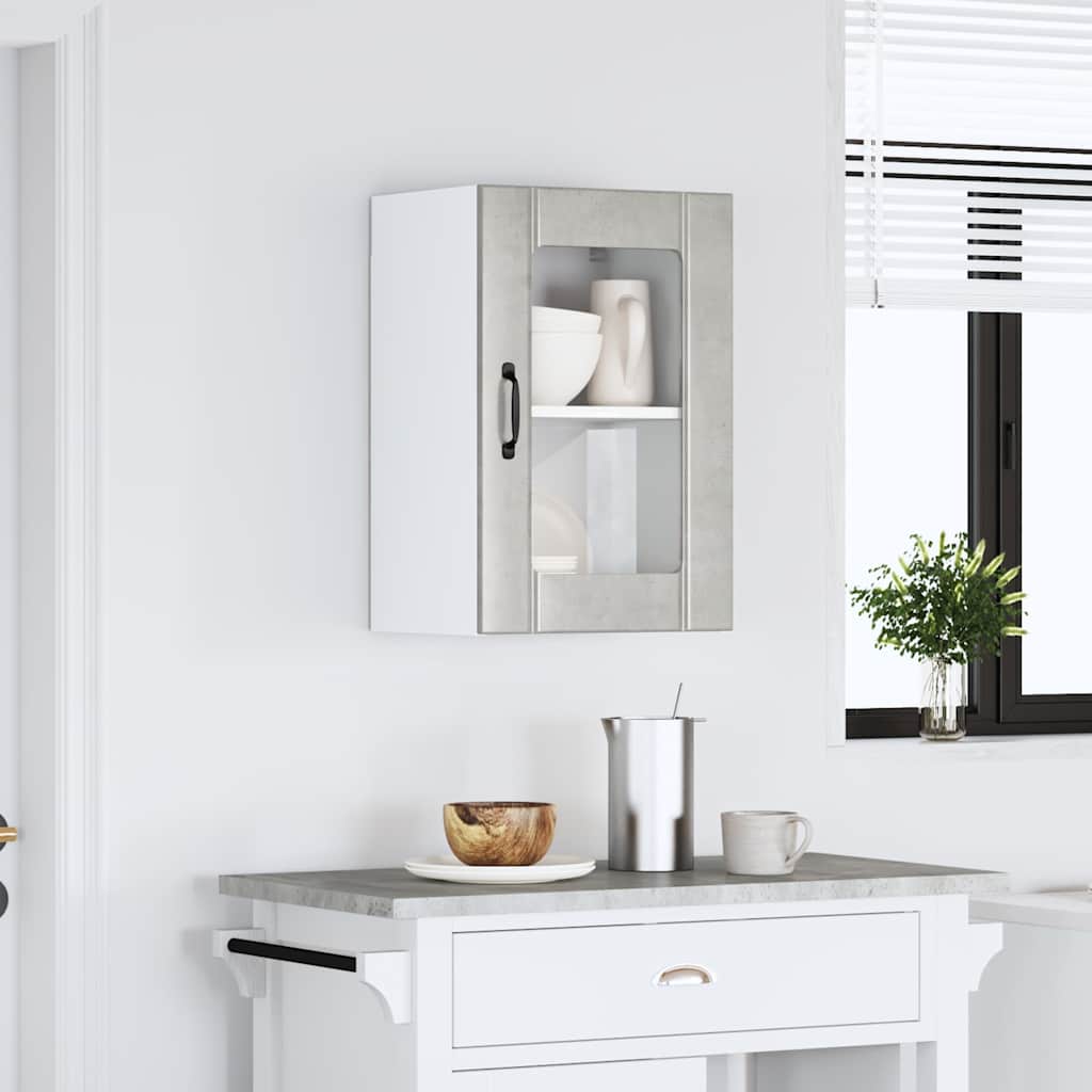 vidaXL Ντουλάπι τοίχου κουζίνας με γυάλινη πόρτα "Lucca"