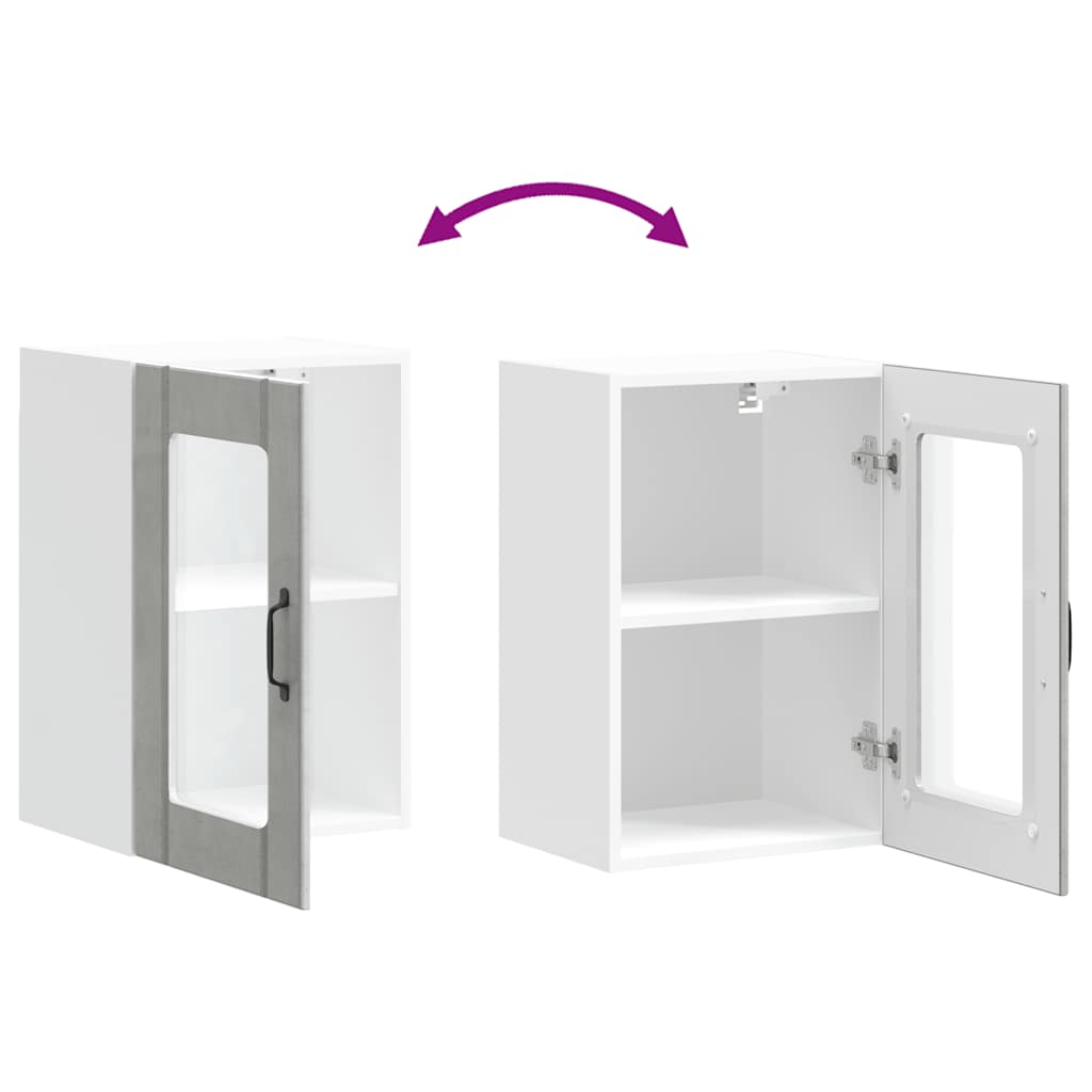 vidaXL Ντουλάπι τοίχου κουζίνας με γυάλινη πόρτα "Lucca"