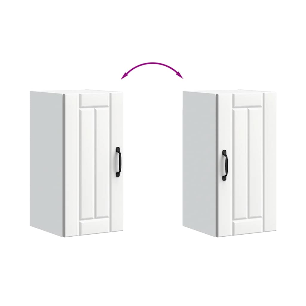 vidaXL ντουλάπι τοίχου κουζίνας "Lucca" Λευκό κατασκευασμένο ξύλο