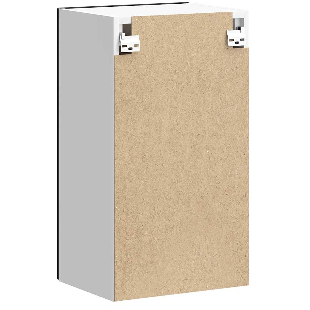 vidaXL Ντουλάπι τοίχου κουζίνας "Lucca" Μαύρο κατασκευασμένο ξύλο