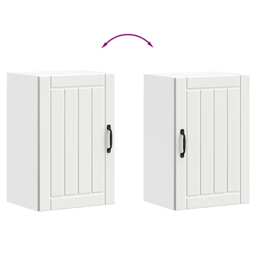 vidaXL ντουλάπι τοίχου κουζίνας "Lucca" Λευκό κατασκευασμένο ξύλο