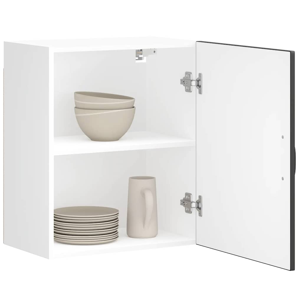 vidaXL Ντουλάπι τοίχου κουζίνας "Lucca" Μαύρο κατασκευασμένο ξύλο