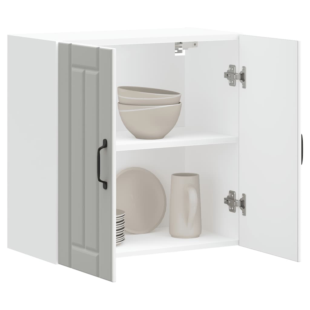 vidaXL ντουλάπι τοίχου κουζίνας "Lucca" Λευκό κατασκευασμένο ξύλο