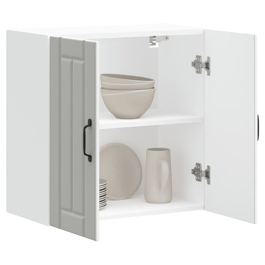 vidaXL ντουλάπι τοίχου κουζίνας "Lucca" Λευκό κατασκευασμένο ξύλο