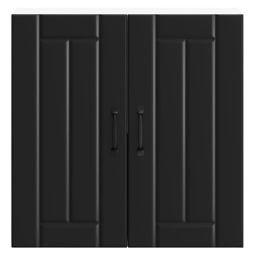 vidaXL Ντουλάπι τοίχου κουζίνας "Lucca" Μαύρο κατασκευασμένο ξύλο