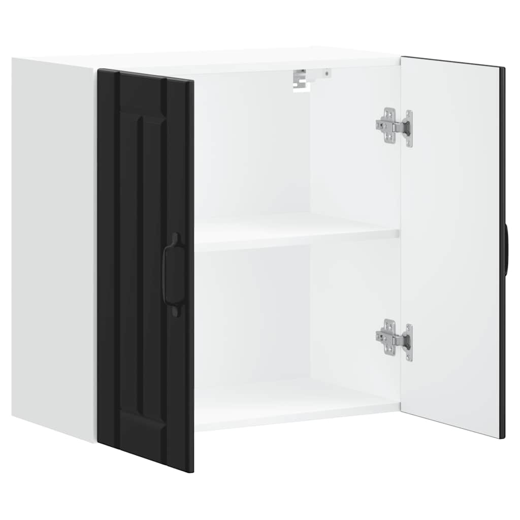 vidaXL Ντουλάπι τοίχου κουζίνας "Lucca" Μαύρο κατασκευασμένο ξύλο