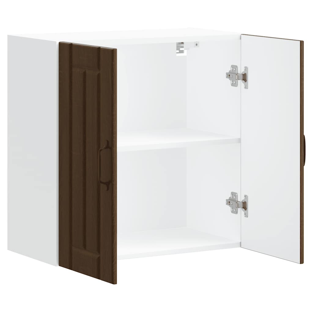 vidaXL ντουλάπι τοίχου κουζίνας "Lucca" Καφέ δρυς καπλαμά ξύλινο