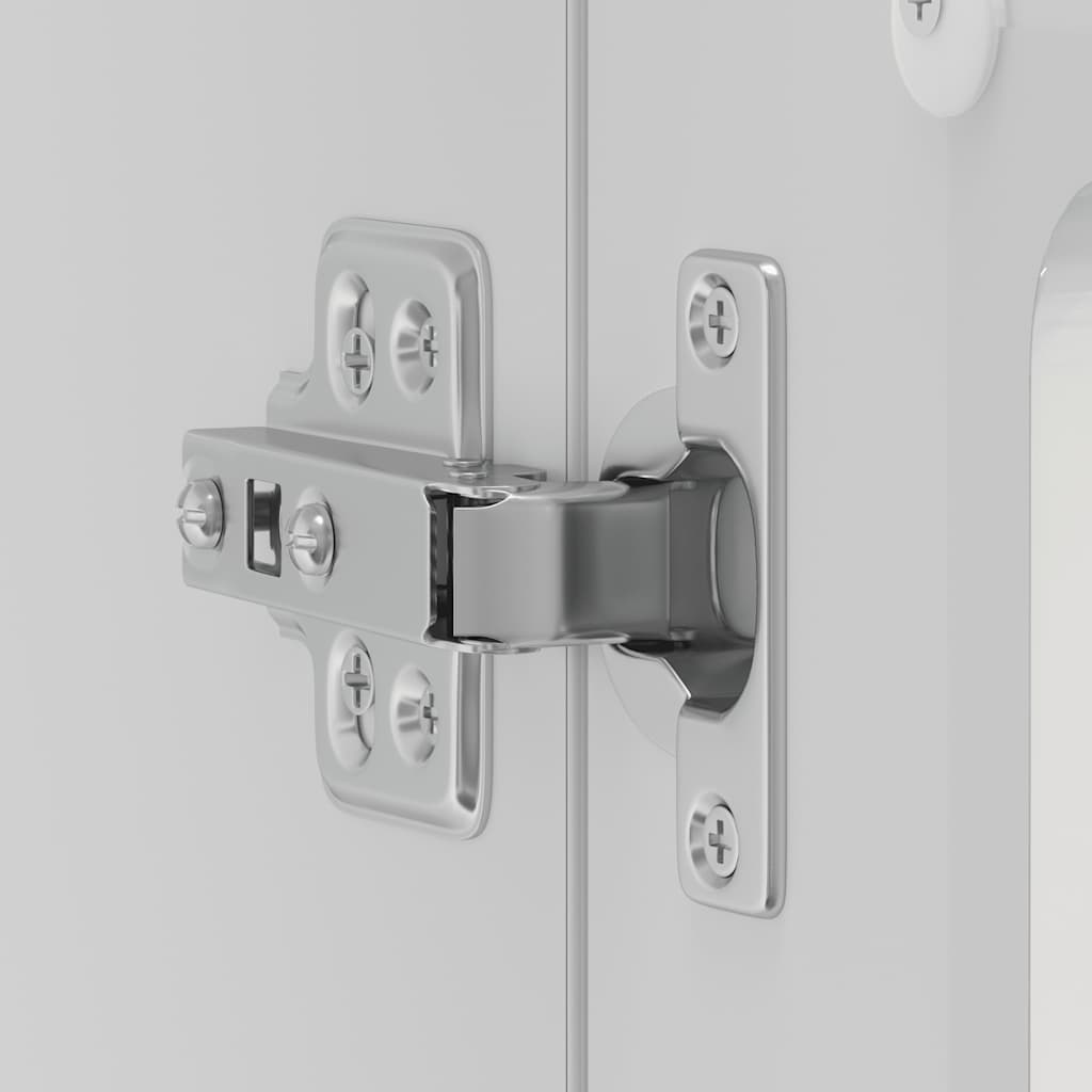 vidaXL Ντουλάπι Κουζίνας με Γυάλινη Πόρτα "Lucca" από Γυαλιστερό Λευκό Τεχνητό Ξύλο