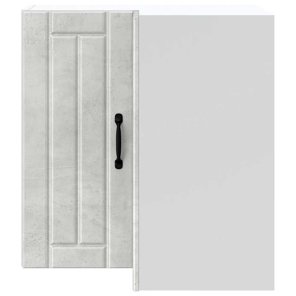 vidaXL Γωνιακό ντουλάπι τοίχου κουζίνας "Lucca" Σκυρόδεμα γκρι