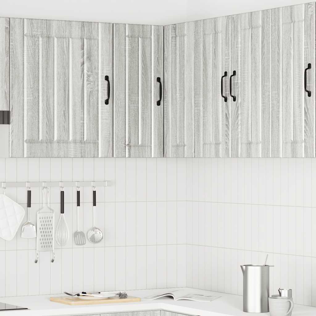 vidaXL Γωνιακό ντουλάπι τοίχου κουζίνας "Lucca" Γκρι Sonoma