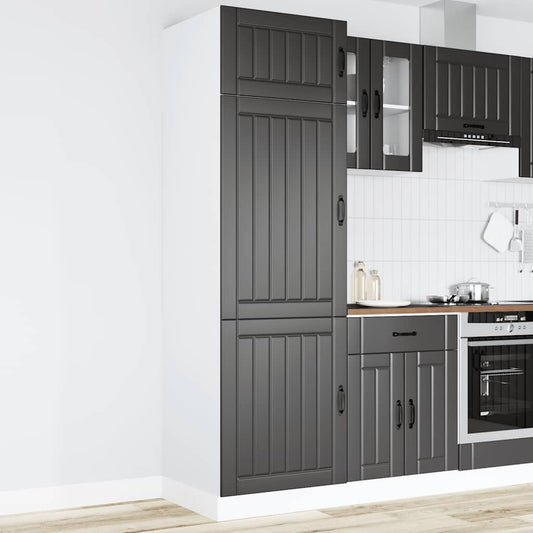 vidaXL Ντουλάπι κουζίνας "Lucca" Μαύρο μηχανουργικό ξύλο